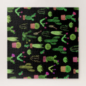 Puzzle Watercolor Cactuses Plante Arrière - plan sans cou (Horizontal)