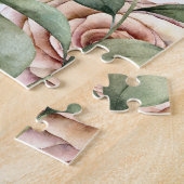 Puzzle Watercolor Floral Bunny Rabbit Personalized (Côté)