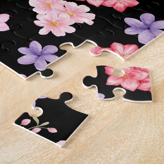Puzzle Watercolor Floral Pattern (Côté)