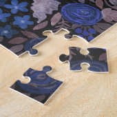 Puzzle Watercolor floral small flowers navy roses (Côté)