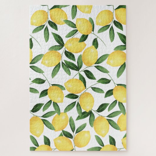 PUZZLE WATERCOLOR LEMONS (Vertical)