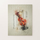 Puzzle watercolor music (Vertical)