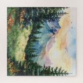 Puzzle Watercolor Summer Mountain (Horizontal)