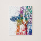 Puzzle Watercolor swimmer (Vertical)