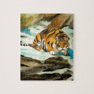 Puzzle Watercolor Tiger