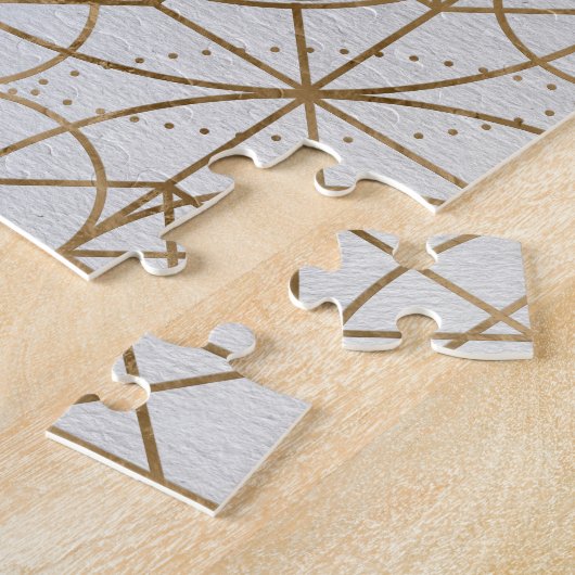 Puzzle Web de Wyrd Matrix de destin - or en pastel (Côté)