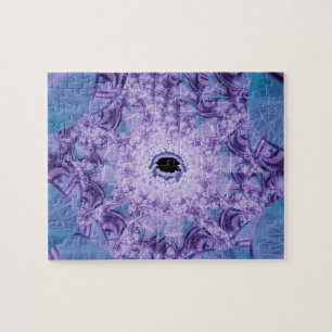 Puzzle Web Violet et bleu Fractal Art