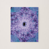 Puzzle Web | Violet et bleu Fractal Art (Vertical)