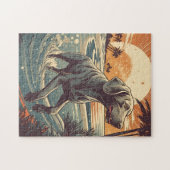 Puzzle Weimaraner à la plage (Horizontal)