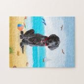 Puzzle weimaraner Chien sur la plage (Horizontal)