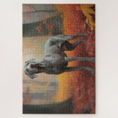 Puzzle Weimaraner en automne Leaves automne Inspire (Vertical)