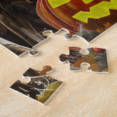 Puzzle Weimaraner Halloween Éffrayant (Côté)