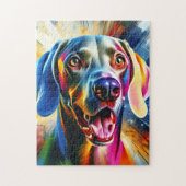 Puzzle Weimaraner Portrait Chien Acrylique Art Print Chie (Vertical)