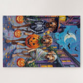 Puzzle Weimaraner Trick-or-Treating en costumes d'Hallowe (Horizontal)