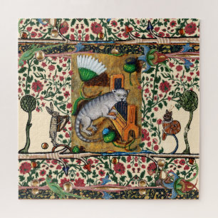 PUZZLE WEIRD MÉDIÉVAL BESTIAIRE MUSIQUE, CAT JOUER ORGE