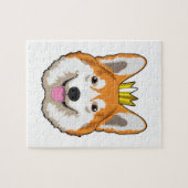 Puzzle Welsh corgi with Crown (Horizontal)