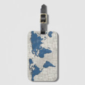 Puzzle wereld bagagelabel (Voorkant (verticaal))