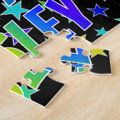 Puzzle "WESLEY" Prénom, Amusant "HEUREUX ANNIVERSAIRE" (Côté)