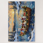 Puzzle West Highland White Terrier Christmas Boat Holiday (Vertical)