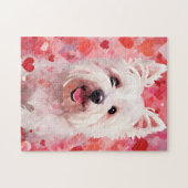 Puzzle West Highland White Terrier Valentines jour (Horizontal)