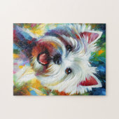 Puzzle West Highland White Terrier (Westie) Chien Acryliq (Horizontal)