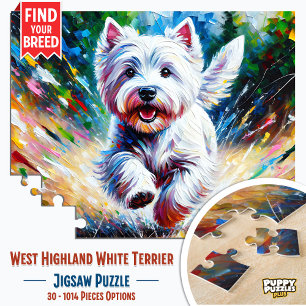 Puzzle West Highland White Terrier "Westie" Portrait de c