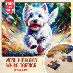 Puzzle West Highland White Terrier "Westie" Portrait de c