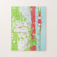 West Palm Beach vintage et Palm Beach FL Map