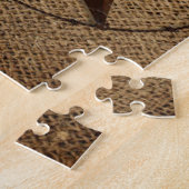 Puzzle Western Country Rustic Burlap Primitif Texas Star (Côté)