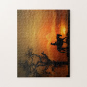 Puzzle Western PleasasTrail équitation Sunset Horse (Vertical)