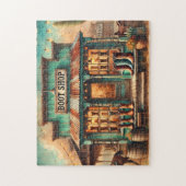 Puzzle Western Rustic Boot Shop Desert Storefront (Vertical)