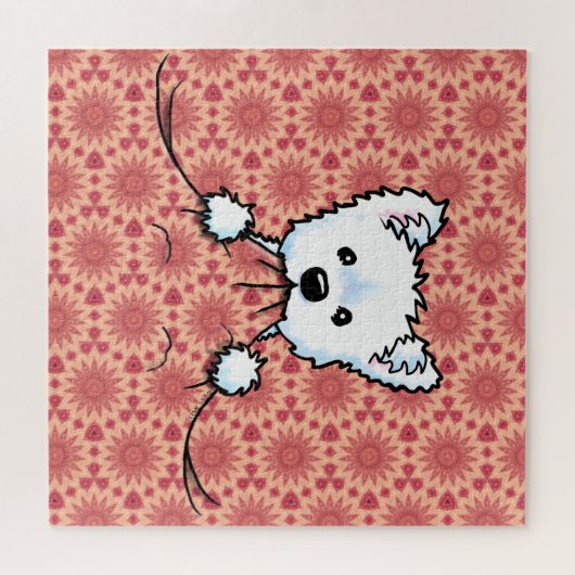 Puzzle Westie Agression Cute KiniArt (Horizontal)