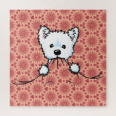 Puzzle Westie Agression Cute KiniArt (Vertical)