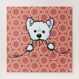 Puzzle Westie Agression Cute KiniArt