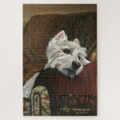 Puzzle Westie sur canapé (Vertical)