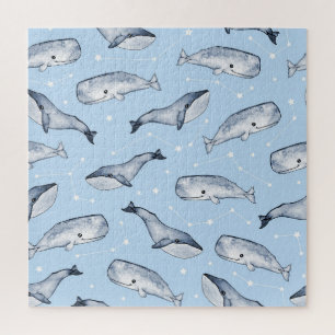 Puzzle Whale Wonders : Aquarelle Starry Sky