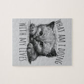 Puzzle What Am I Doing With My Lives Cute Kitten (Horizontal)