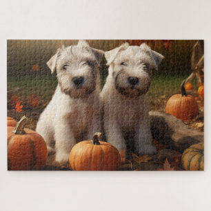 Puzzle Wheaten Terrier chiot Automne Citrouille délice