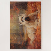 Puzzle Wheaten Terrier dans les feuilles d'automne automn (Vertical)
