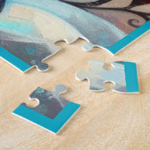 Puzzle Whimsical Big Eyes Christmas Reindeer Folk Art (Côté)