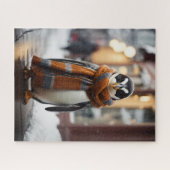 Puzzle Whimsical Cosy Penguin hiver neigeux (Horizontal)