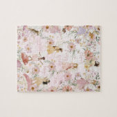 Puzzle Whimsical Cute Fairy Fleur sauvage Garden Meadow (Horizontal)