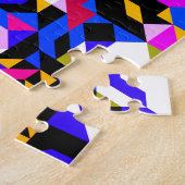 Puzzle Whimsical fun coloré géométrique motif abstrait (Côté)