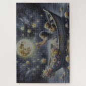 Puzzle Whimsical Girl Moon Dream Fantasy Scene (Vertical)