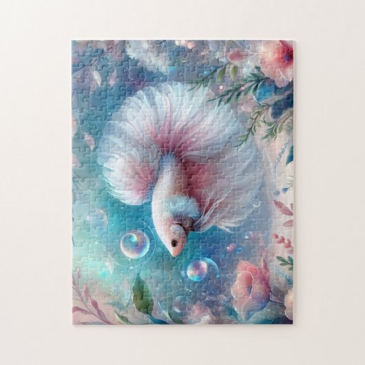 Puzzle Whimsical Pink Betta Fish (Vertical)