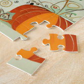 Puzzle whimsical/sorcière/citrouille/chute (Côté)