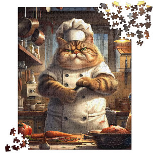 Puzzle Whimssal Brown Réaliste Chat Chef