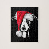 Puzzle whippet amusant père Noël Noël chien maman cadeau  (Vertical)