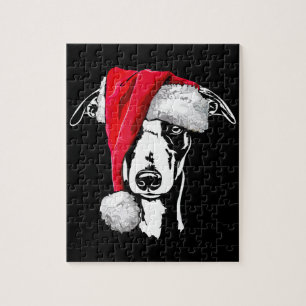 Puzzle whippet amusant père Noël Noël chien maman cadeau 