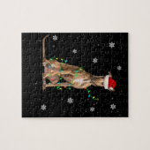 Puzzle Whippet Christmas Light mignet Père Noël Whippet X (Horizontal)